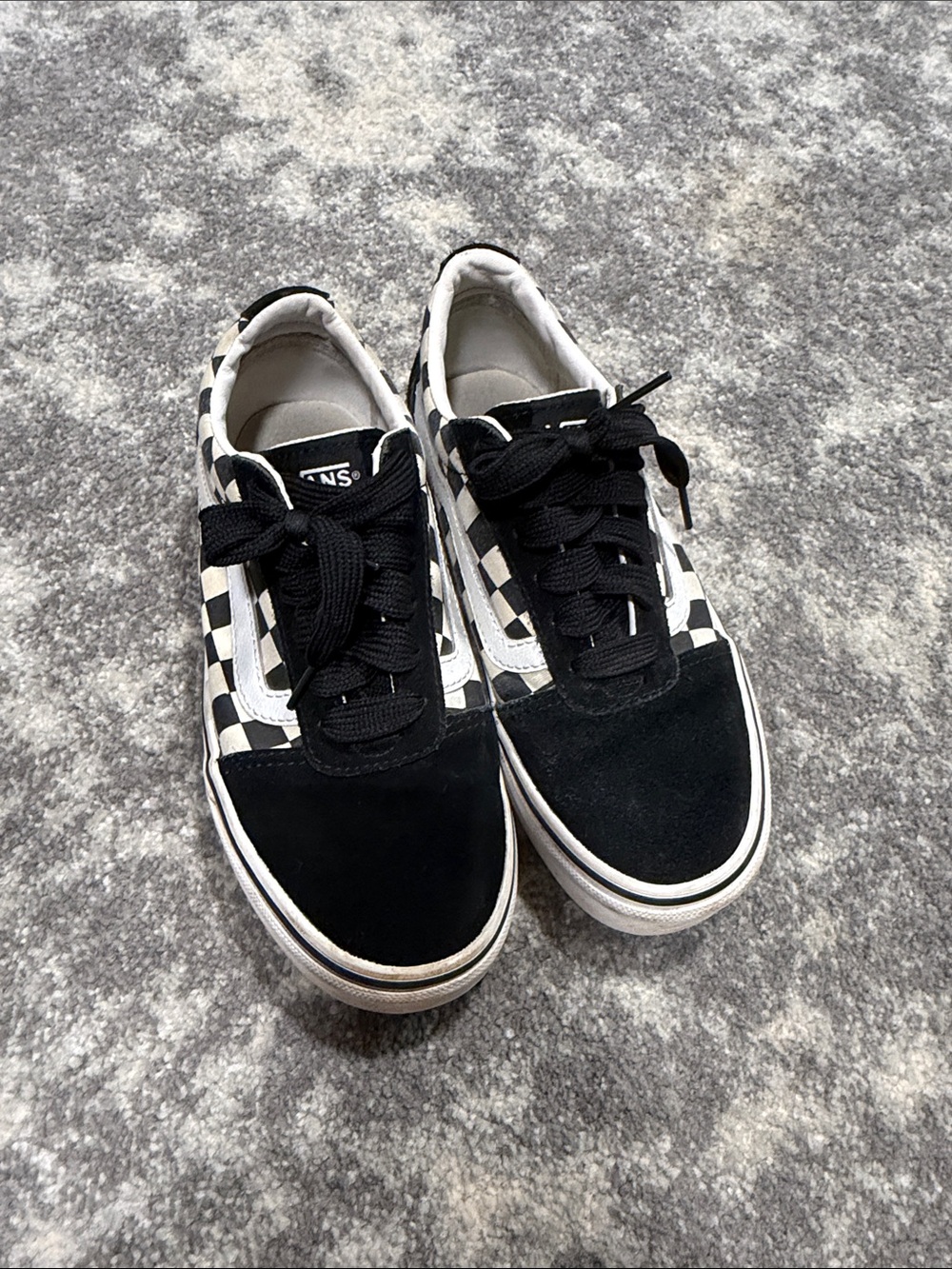 Vans Checkerboard Old Skool Sneakers - Black & White
